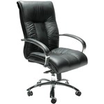 SYLEX BIG BOY EXECUTIVE CHAIR 1LEVER MEDIUM BACK LEATHER BLACK