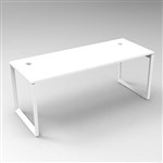 RAPID INFINITY 1 PERSON LOOP LEG SINGLE SIDED WORKSTATION 1200 X 700MM WHITE
