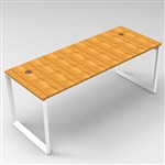 RAPID INFINITY 1 PERSON LOOP LEG SINGLE SIDED WORKSTATION 1800 X 700MM BEECH