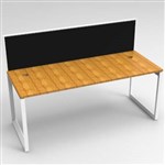 RAPID INFINITY 1 PERSON LOOP LEG SINGLE SIDED WORKSTATION WITH SCREEN 1200 X 700MM BEECH
