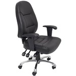 INITIATIVE EXECUTIVE CHAIR HIGH BACK WITH ADJUSTABLE ARMS PU BLACK