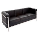 RAPIDLINE SPACE LOUNGE 3 SEAT PU BLACK