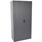 INITIATIVE STATIONERY CUPBOARD 4 SHELVES 2000 X 910 X 450MM GRAPHITE RIPPLE