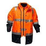 PRIME MOVER MJ881 DAYNIGHT HIVIS 4IN1 TAPE ZIP JACKET 2TONE
