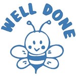 DESKMATE PREINKED MERIT STAMP WELL DONE BLUE