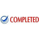 DESKMATE PREINKED MESSAGE STAMP COMPLETED BLUERED