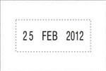 DESKMATE TEXTDIE PLATE DATE STAMP  DATE