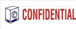 DESKMATE PREINKED STAMP DUAL COLOUR  CONFIDENTIAL