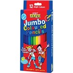 TEXTA JUMBO TRIANGULAR COLOURED PENCILS 5MM PACK 12