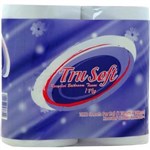 TRU SOFT TOILET ROLL 1PLY 1000 SHEET WHITE PACK 4