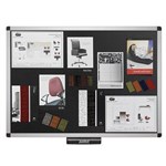 JUSTICK NOTICE BOARD ELECTRO ADHESION LARGE XCU FRAME 900 X 1200MM BLACK