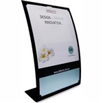 DEFLECTO ANTIGLARE CURVED SIGN HOLDER A4 BLACK