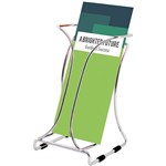 DEFLECTO CHROME SERIES MULTIPOCKET BROCHURE HOLDER DL SILVER