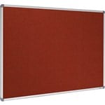 VISIONCHART KROMMENIE PINBOARD ALUMINIUM FRAME 1200 X 900MM HOT SALSA