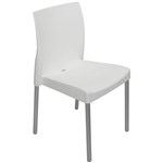 RAPIDLINE LEO POLY CHAIR ALUMINIUM LEGS WHITE