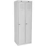STEELCO PERSONNEL LOCKER 1 DOOR BANK OF 2 LATCHLOCK 305MM SILVER GREY