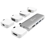 J5CREATE ULTRADRIVE KIT USBC MULTIDISPLAY MODULAR DOCK WHITESILVER