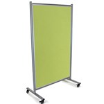 VISIONCHART MODULO MOBILE SCREEN DOUBLE SIDED VELOUR FABRIC 1800 X 1000MM LIME
