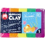 MICADOR MODELLING CLAY 125G ASSORTED FLUORO PACK 5