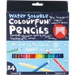 MICADOR COLOURFUN WATERSOLUBLE PENCILS ASSORTED PACK 24
