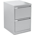 MERCURY FILING CABINET 2 DRAWER 470 X 620 X 710MM SILVER GREY