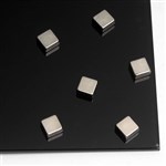 NAGA GLASSBOARD SUPER STRONG SQUARE MAGNETS SILVER PACK 6