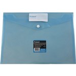 PROTEXT DOCUMENT WALLET WITH BUTTON CLOSURE A4 PP BLUE