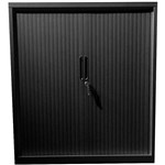 STEELCO TAMBOUR DOOR CABINET 3 SHELVES 1200 X 1200 X 463MM GRAPHITE RIPPLE