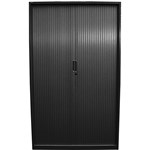 STEELCO TAMBOUR DOOR CABINET 5 SHELVES 2000 X 1200 X 463MM GRAPHITE RIPPLE