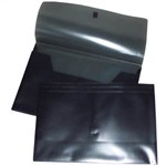 POP POLYWALLY WALLET HOOK AND LOOP CLOSURE 30MM GUSSET FOOLSCAP BLACK