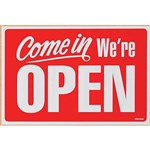 HEADLINE SIGN OPENCLOSED 200 X 300MM REDWHITE