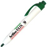 ARTLINE 573 CLIX WHITEBOARD RETRACTABLE MARKER 15MM BULLET GREEN 7016784