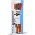 VELCRO BRAND   ONEWRAP   REUSABLE TIES 25 X 200MM ASSORTED PACK 5
