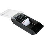 ESSELTE ELEMENTS BUSINESS CARD BOX METAL 600 CARDS BLACK