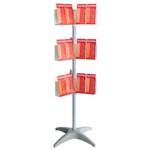 ESSELTE BROCHURE HOLDER CAROUSEL FLOOR STAND 3 TIER 36 POCKET DL