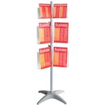 ESSELTE BROCHURE HOLDER CAROUSEL FLOOR STAND 3 TIER 12 POCKET DL  12 POCKET A4