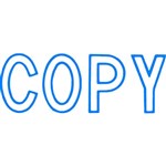 XSTAMPER CXBN 1006 PREINKED MESSAGE STAMP COPY 42 X 13MM BLUE