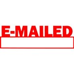 XSTAMPER CXBN 1650 PREINKED MESSAGE STAMP EMAILEDDATE 42 X 13MM RED