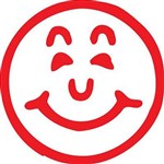 XSTAMPER CE16 PREINKED MERIT STAMP SMILEY 16MM RED