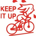 XSTAMPER CE16 PREINKED MERIT STAMP BIKE KEEP IT UP 16MM RED