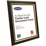 CARVEN DOCUMENT FRAME A4 TIMBER LOOKGOLD