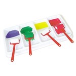 EDUCATIONAL COLOURS ROLLER TRAY FOUR BAY WHITE