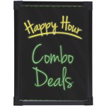 QUARTET LED WRITING BOARD ALUMINIUM FRAME 440 X 330MM BLACK