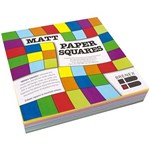 BRENEX MATT SQUARE PAPER SHAPES SINGLE SIDED 127 X 127MM ASSORTED PACK 360
