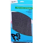 QUILL ADHESIVE VINAL LETTERS AND NUMBERS 25MM BLACK PACK 100