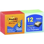 POSTIT R330NALT POP UP NOTES 76 X 76MM NEON PACK 12