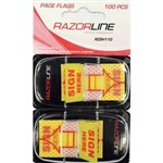 RAZORLINE MESSAGE FLAGS SIGN HERE YELLOW TWIN PACK 100