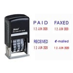 DESKMATE RP1822D4 MINI SELFINKING DATE STAMP 4 PHRASES 4MM BLUERED