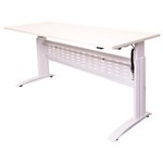 RAPID SPAN ELECTRIC HEIGHT ADJUSTABLE OPEN DESK 1800 X 700MM NATURAL WHITEWHITE