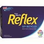 REFLEX   A4 PURE 50 RECYCLED COPY PAPER 80GSM WHITE PACK 500 SHEETS